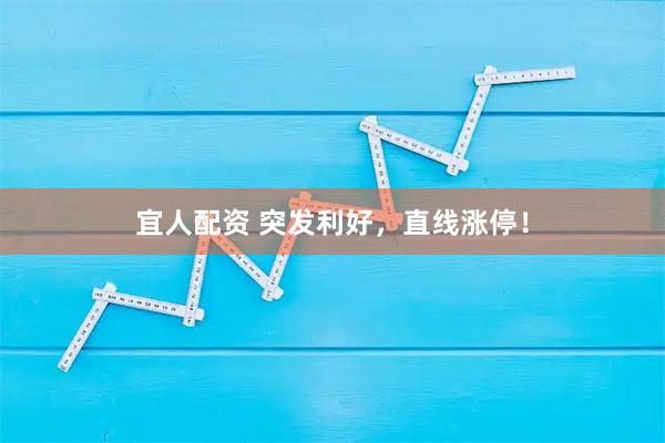 宜人配资 突发利好,直线涨停!